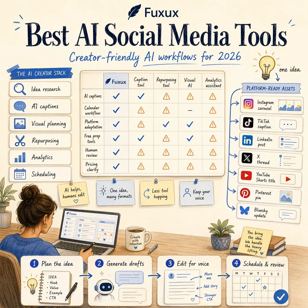 Best AI Social Media Tools for Creators in 2026