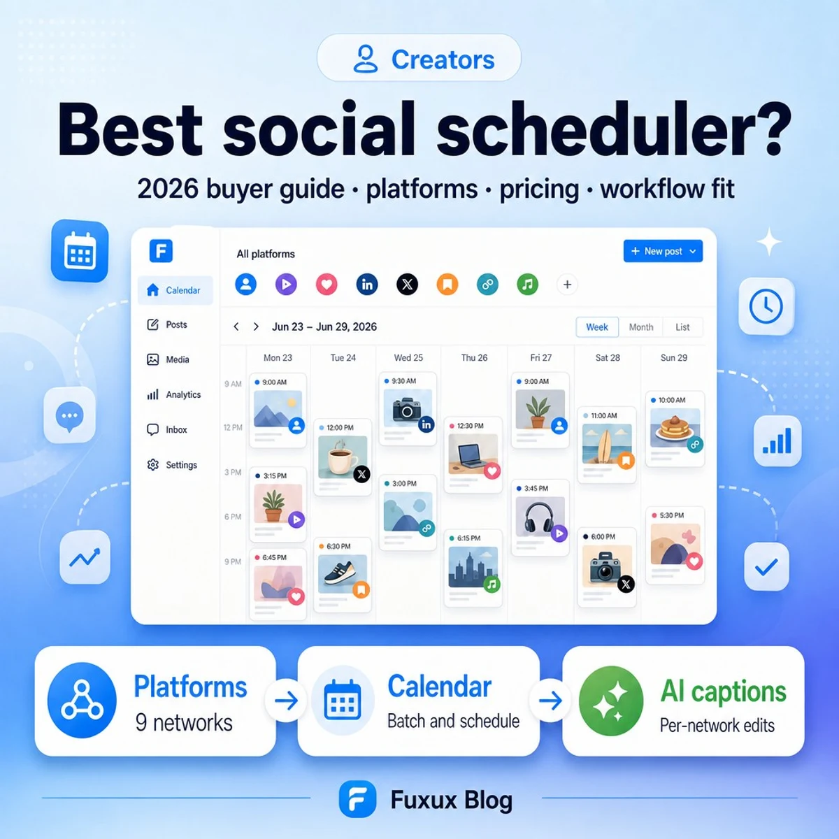 Best Social Media Scheduler for Creators (2026 Buyer Guide)